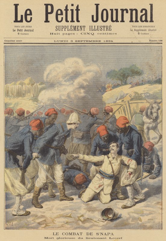 Snapai csata, Felső-Niger alkotó: after Frederic Theodore Lix
