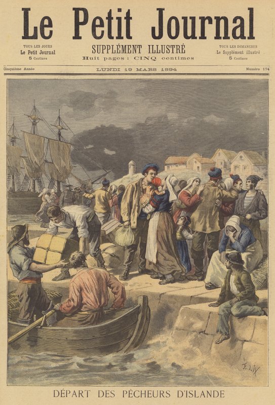 Az izlandi halászok tengerre készülnek alkotó: after Frederic Theodore Lix