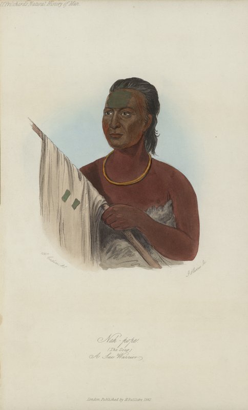 Nah-pápa, A leves, A Sac Warrior (akvatinta) alkotó: after George Catlin