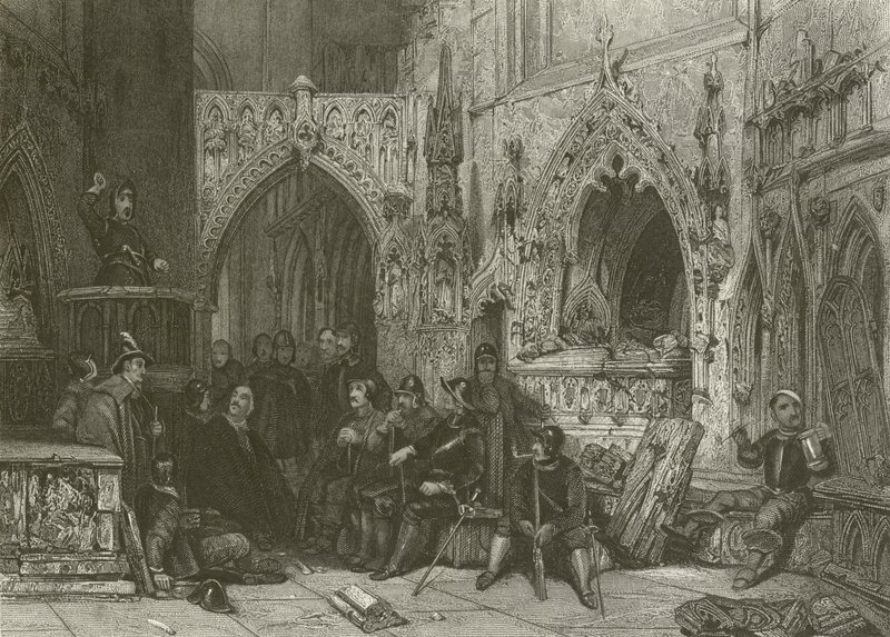 Puritán katona prédikál alkotó: after George Cattermole