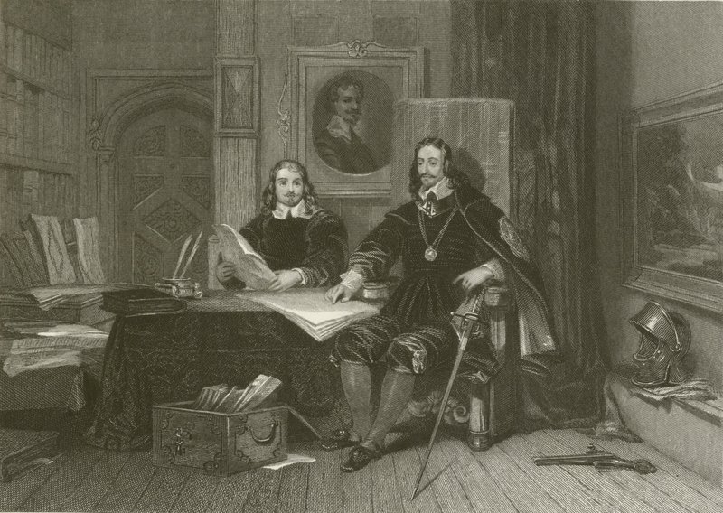 A király és Hyde Oxfordban alkotó: after George Cattermole