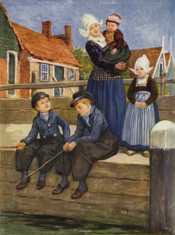 Egy holland csatorna mellett alkotó: after Gordon Frederick Browne