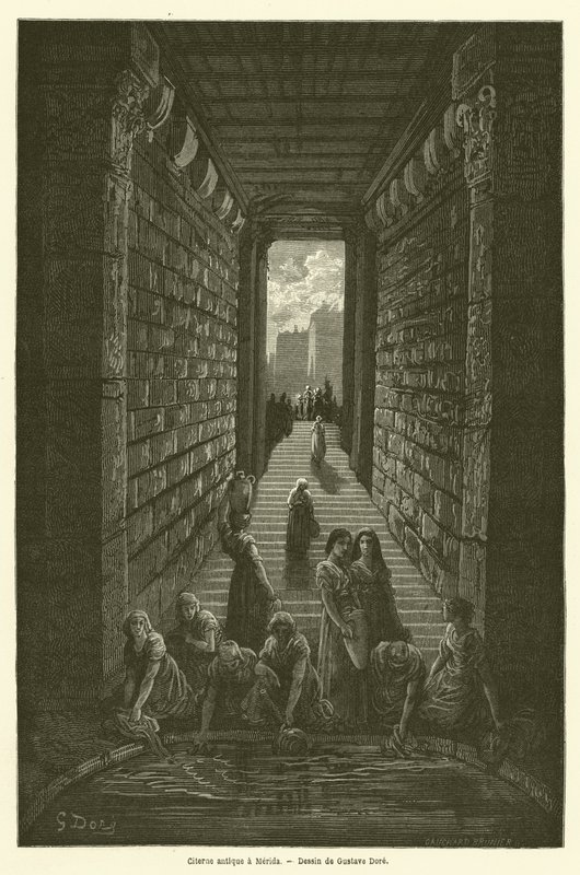 Ősi ciszterna Meridában alkotó: Gustave after Dore
