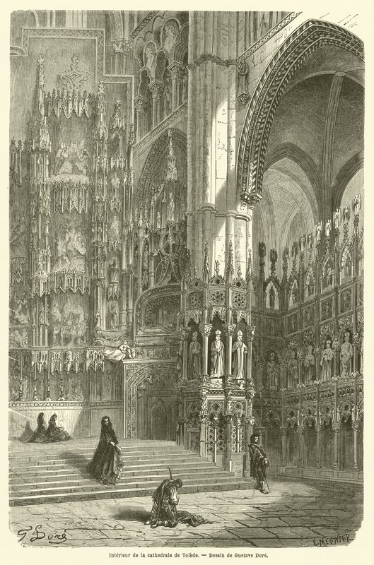 A Cathedrale de Tolede belseje alkotó: Gustave after Dore