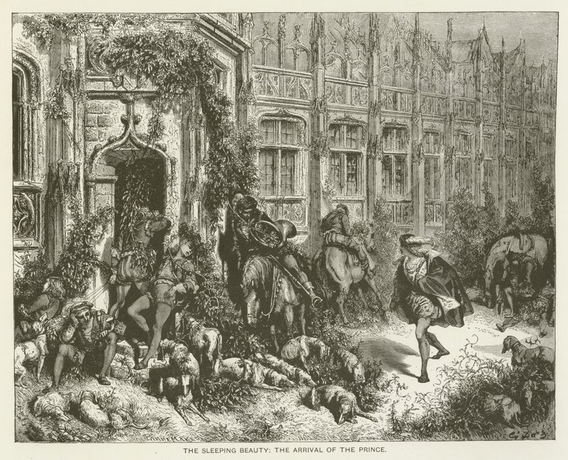 A Csipkerózsika, a Herceg érkezése alkotó: Gustave after Dore