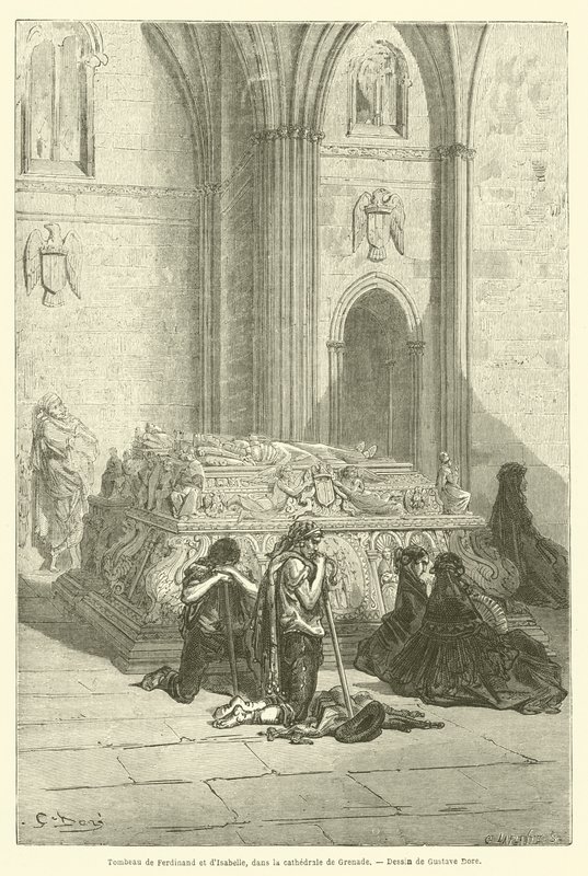 Ferdinánd és Izabella sírja a granadai katedrálisban alkotó: Gustave after Dore