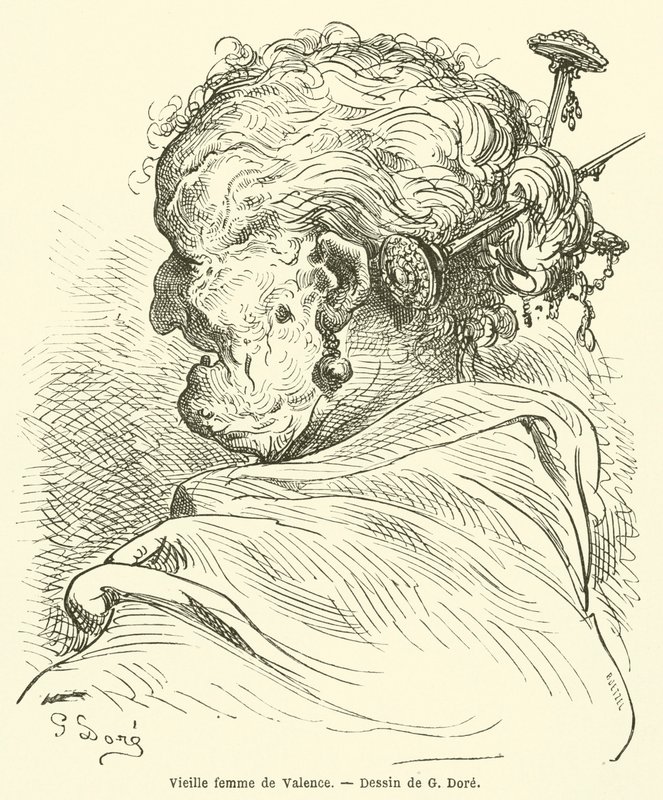 Öregasszony Valenciából alkotó: Gustave after Dore