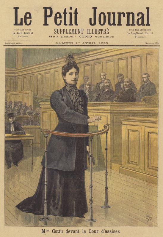 Madame Cottu az Assizes Bíróság előtt alkotó: after Henri Meyer