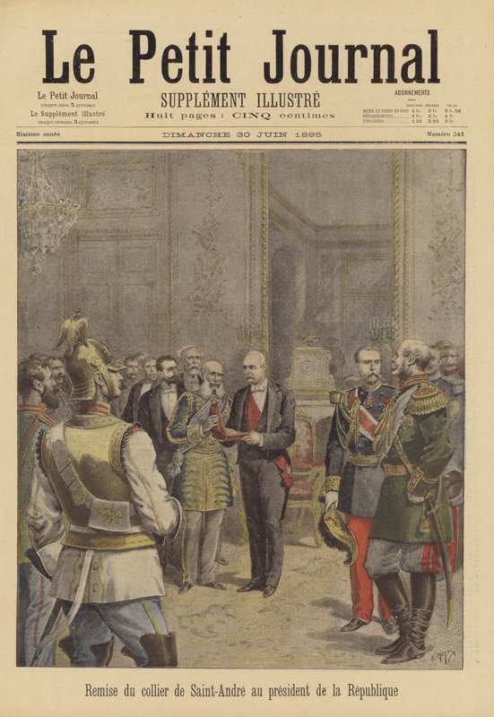 Faure francia elnök átvette a Szent András-rendet az orosz nagykövettől alkotó: after Henri Meyer