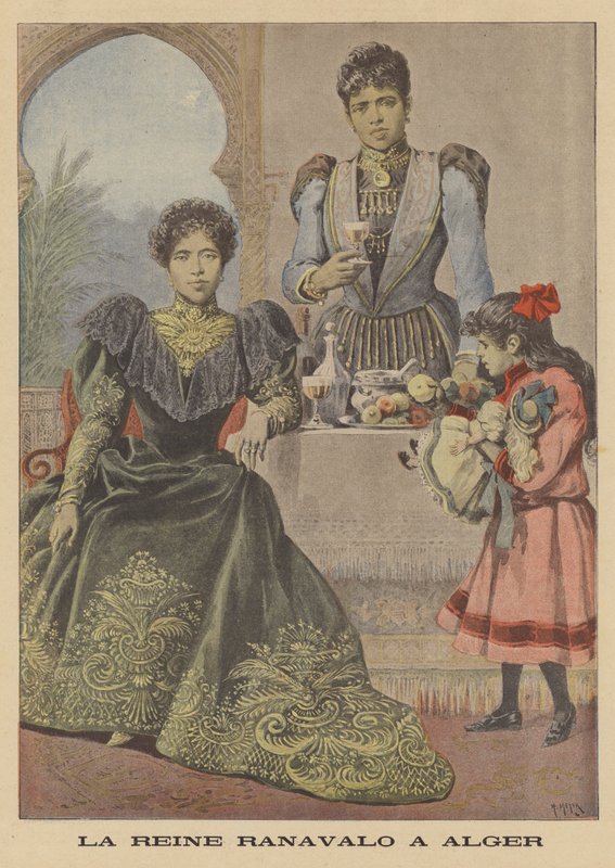 Madagaszkár III. Ranavalona királynője száműzetésben Algírban alkotó: after Henri Meyer