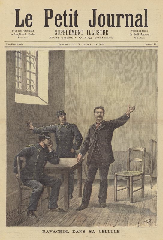 A francia anarchista Ravachol a börtöncellában alkotó: after Henri Meyer