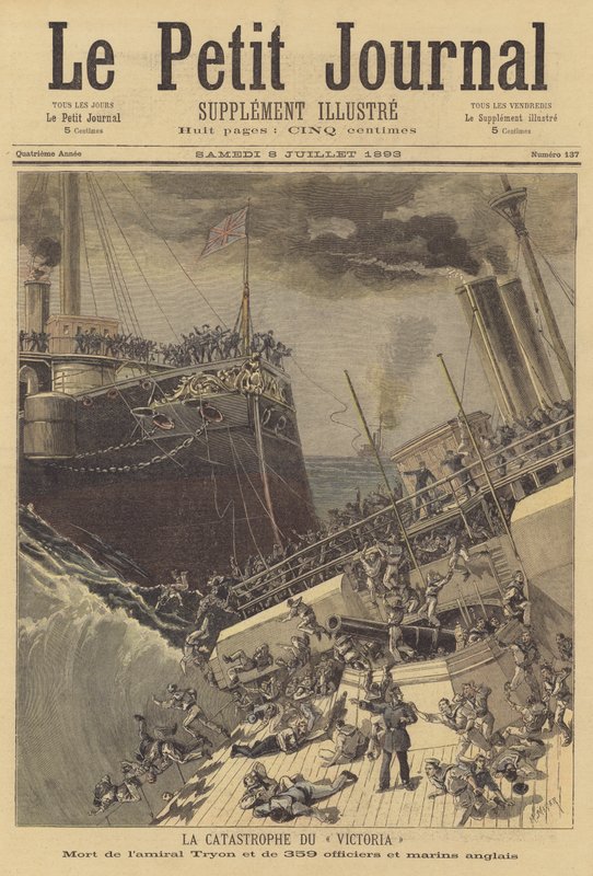 A HMS Victoria elsüllyedése alkotó: after Henri Meyer