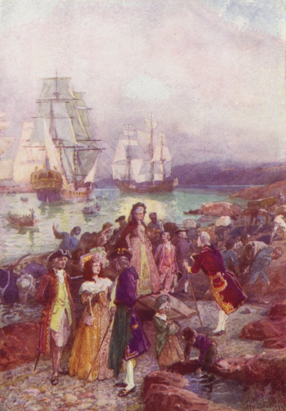 A hűségesek partraszállása, 1783 alkotó: after Henry Sandham