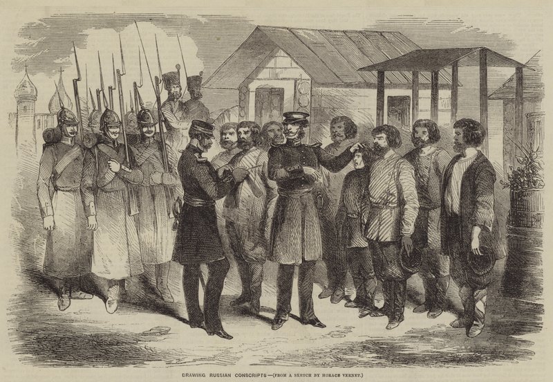 Orosz hadkötelesek rajza alkotó: after Horace Vernet