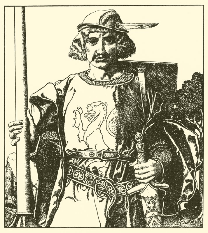 Sir Lionel brit alkotó: after Howard Pyle