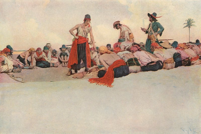 Tehát a Kincs felosztott alkotó: after Howard Pyle