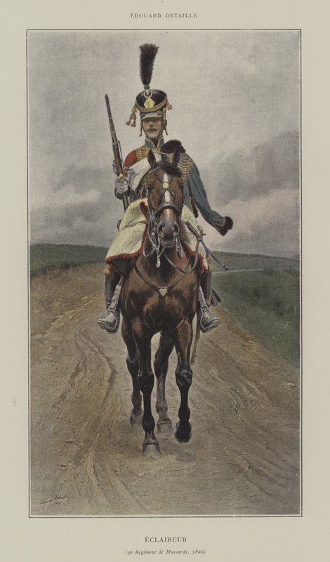 cserkész, 9. huszárezred, 1809 alkotó: after Jean Baptiste Edouard Detaille