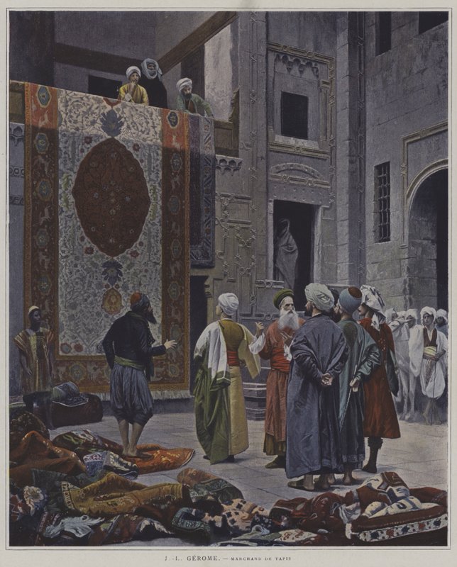Szőnyeg eladó Kairóban alkotó: after Jean Leon Gerome