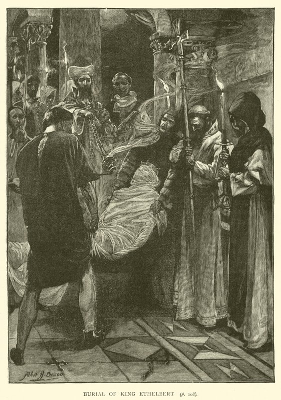 Ethelbert király temetése alkotó: after John Henry Frederick Bacon