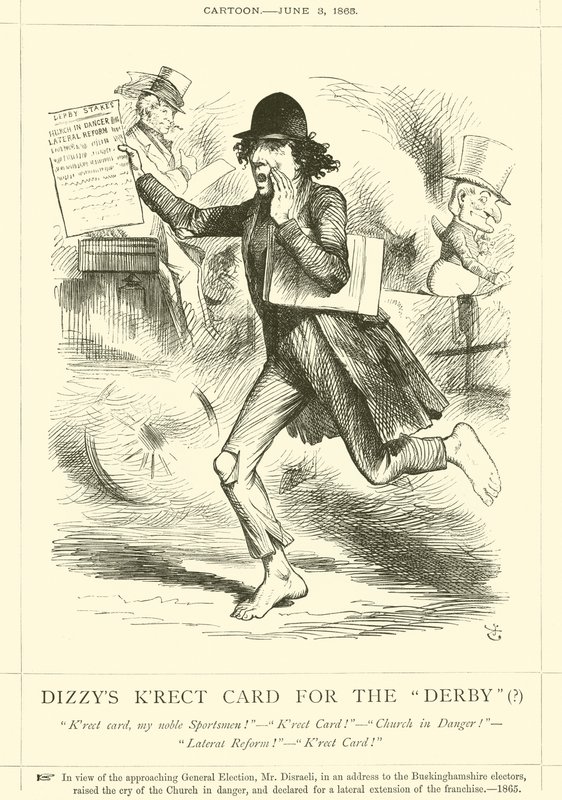 Dizzys Krect kártya a Derbyre(?) alkotó: after John Tenniel