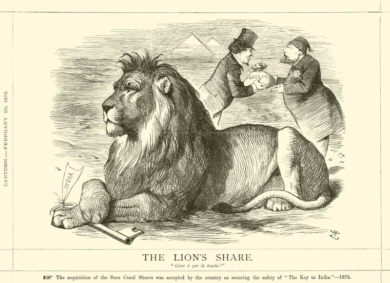 Az oroszlánok osztoznak alkotó: after John Tenniel