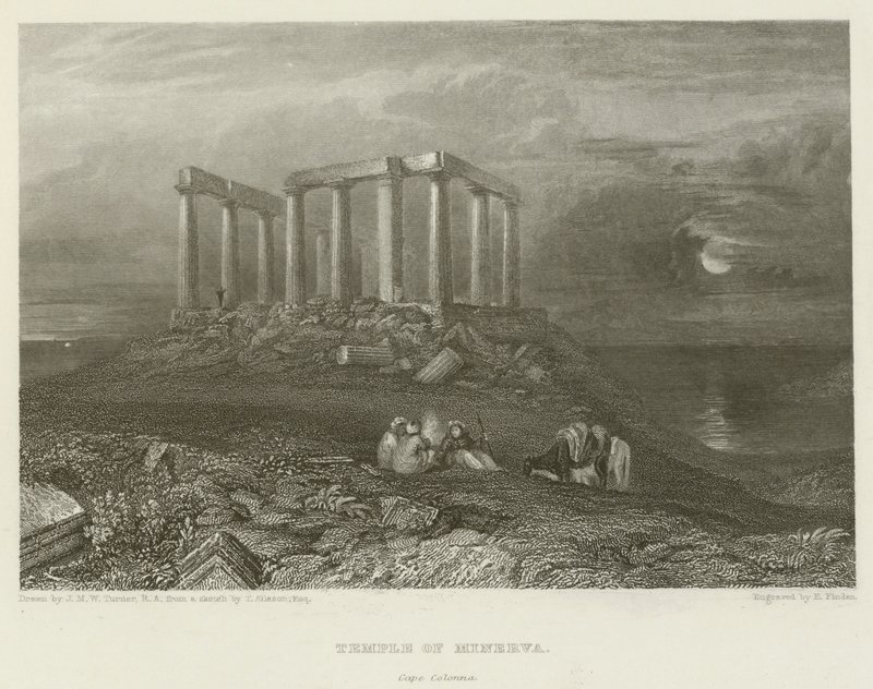 Minerva temploma, Cape Colonna alkotó: after Joseph Mallord William Turner