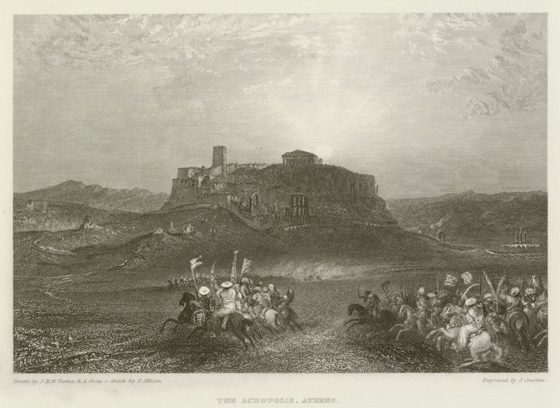 Akropolisz, Athén alkotó: after Joseph Mallord William Turner