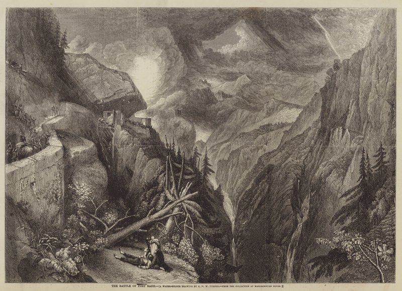 A Fort Bard-i csata alkotó: after Joseph Mallord William Turner