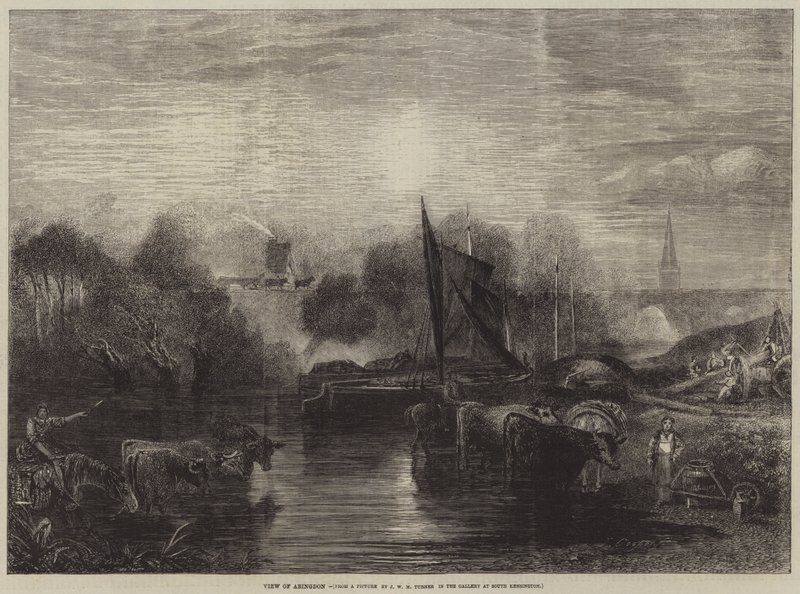 Abingdon kilátása alkotó: after Joseph Mallord William Turner