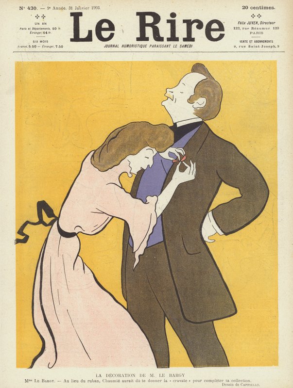 Le Bargy úr dísze. Illusztráció Le Rire alkotó: after Leonetto Cappiello