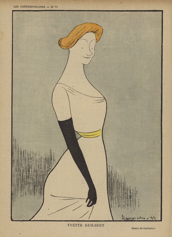 Yvette Guilbert, a Le Rire illusztrációja alkotó: after Leonetto Cappiello
