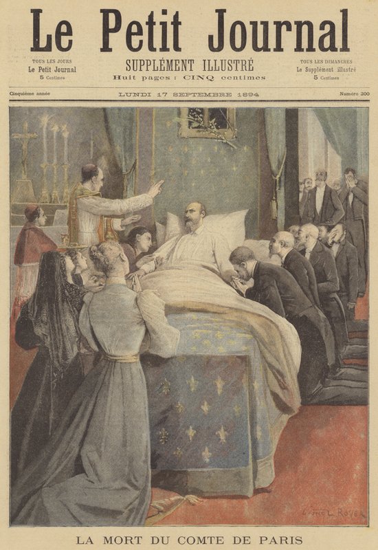 Philippe herceg, párizsi gróf halála alkotó: after Lionel Royer
