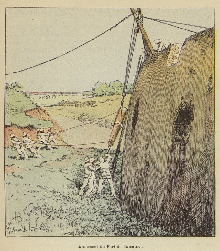 A Tamatave erőd fegyverzete alkotó: after Louis Charles Bombled