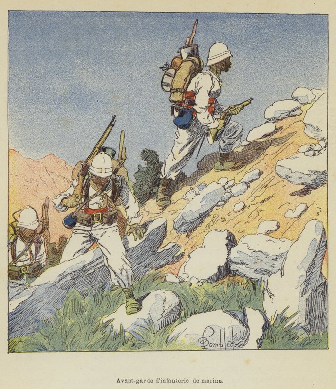 Tengerészgyalogság élcsapata alkotó: after Louis Charles Bombled