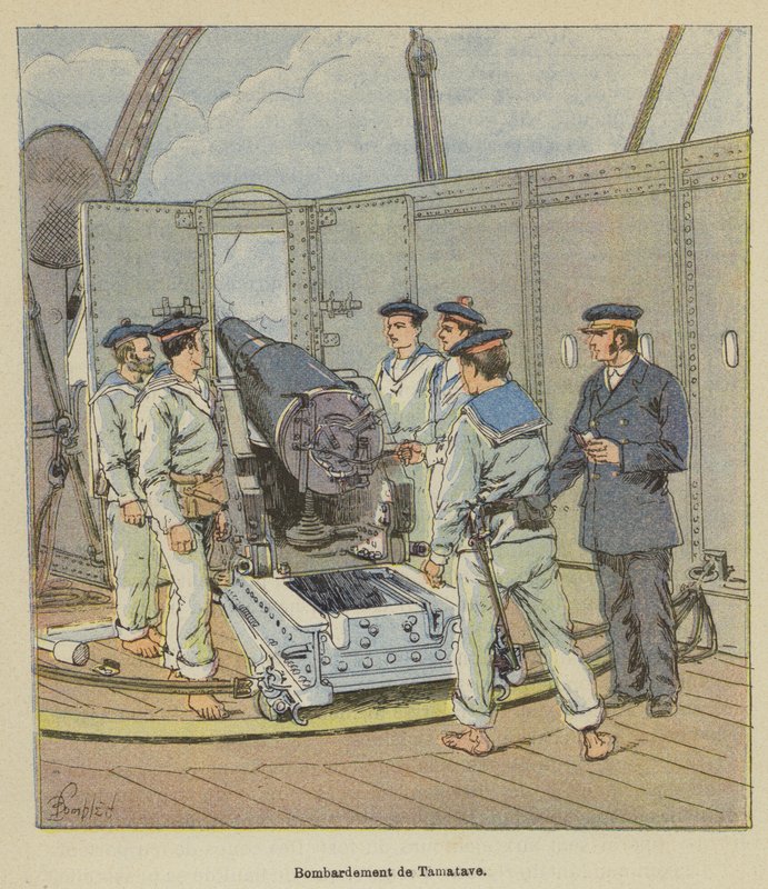 Tamatave bombázása alkotó: after Louis Charles Bombled