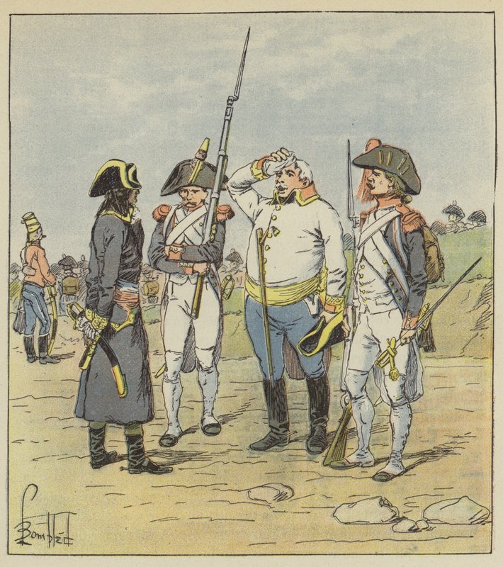Bonaparte kihallgat egy kövér fogoly osztrák őrnagyot alkotó: after Louis Charles Bombled