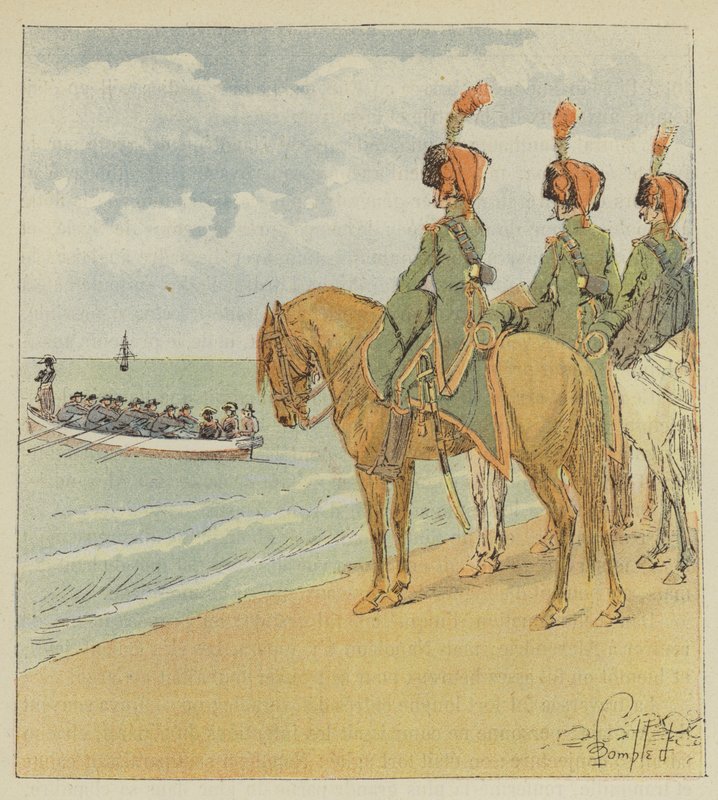 Bonaparte elhagyja Egyiptomot alkotó: after Louis Charles Bombled