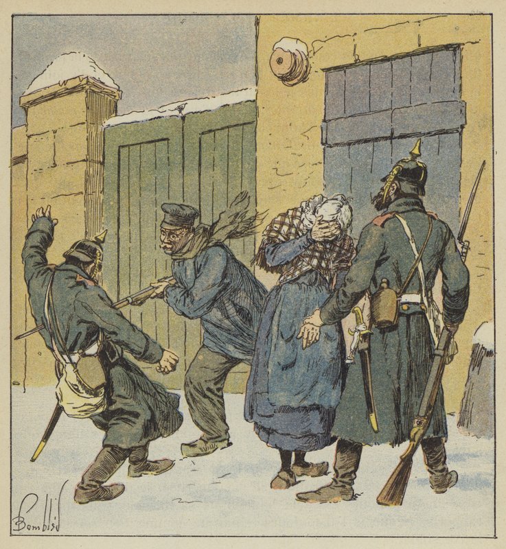 A porosz brutalitások egy Beaugency alkotó: after Louis Charles Bombled