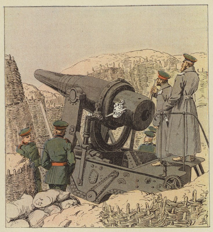 Orosz 9 hüvelykes oldalfegyver alkotó: after Louis Charles Bombled