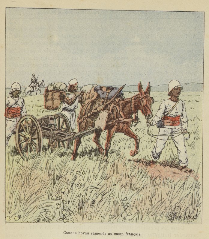 Hovas ágyúkat hoztak vissza a francia táborba alkotó: after Louis Charles Bombled