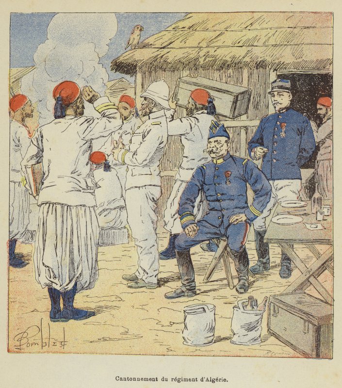 Az algériai ezred kantonja alkotó: after Louis Charles Bombled
