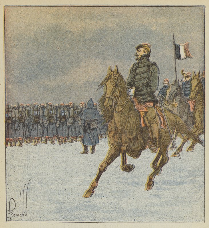 Chanzy és stábja a csatavonalat járja a december 8-i harc előtt alkotó: after Louis Charles Bombled