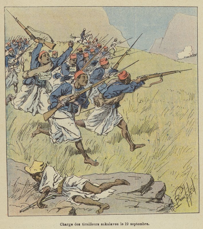 Szeptember 19-én a Sakalave csetepatéi vádemelés alkotó: after Louis Charles Bombled
