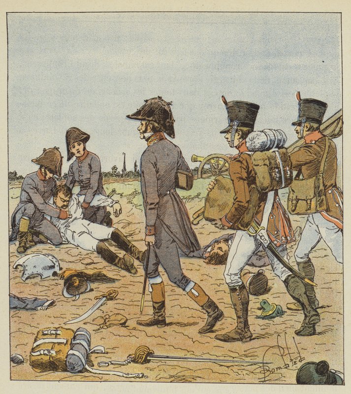 Katonai sebészek és ápolónők alkotó: after Louis Charles Bombled
