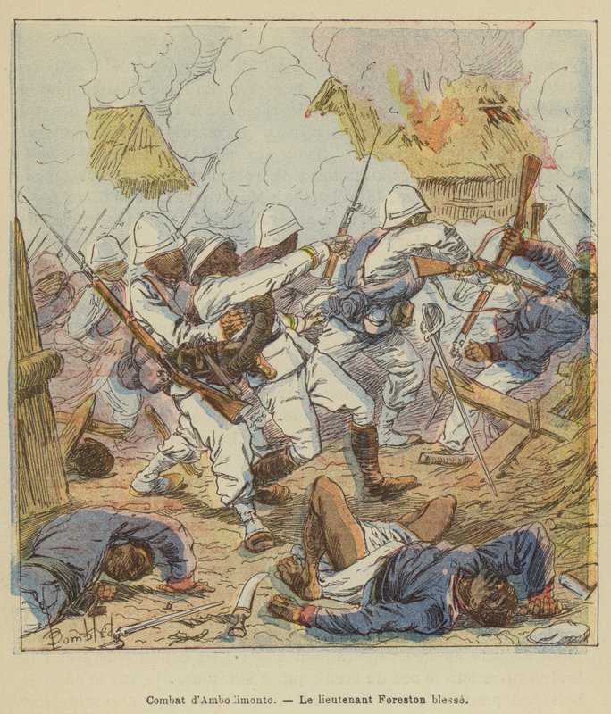Ambodimonto harca, Foreston hadnagy sebesülései alkotó: after Louis Charles Bombled