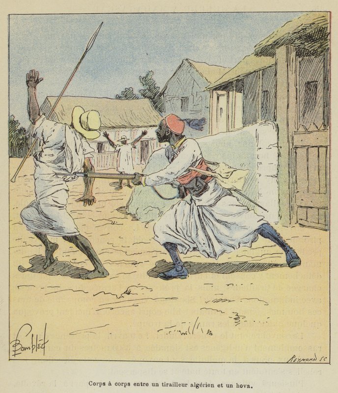 Testről testre egy algériai tirailleur és egy hova között alkotó: after Louis Charles Bombled