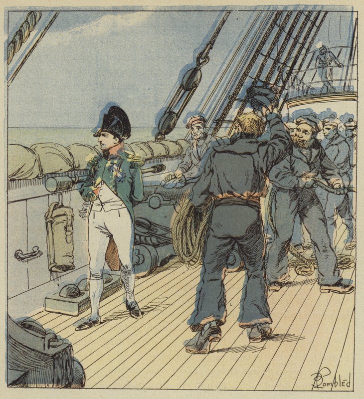 A legénység eleinte nagy kíváncsiságot mutatott alkotó: after Louis Charles Bombled