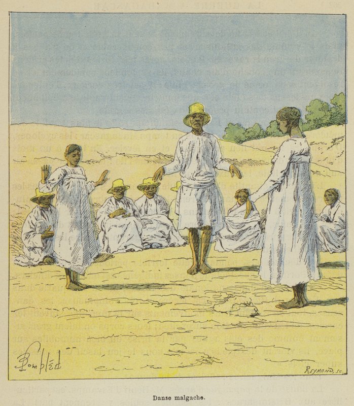 Madagaszkár tánc alkotó: after Louis Charles Bombled