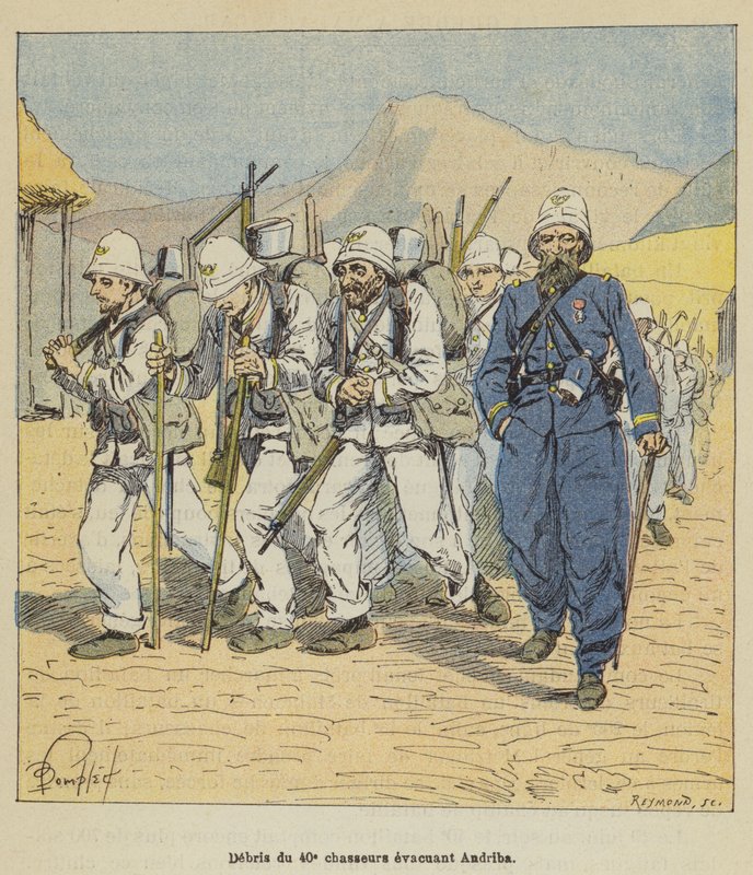 A 40. Andriba evakuációs vadászok törmeléke alkotó: after Louis Charles Bombled