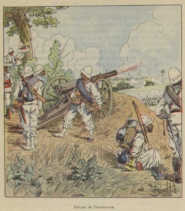 Tsarasaotra védelme alkotó: after Louis Charles Bombled